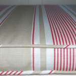 Photo showing piping detail on window seat cushion