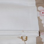 Photo showing reverse of a hand stitched roman blind